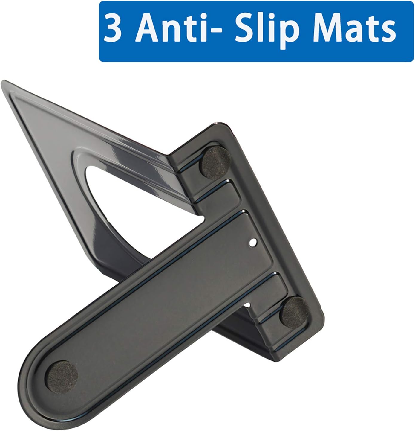 Metal Book Ends for Shelves, Book Shelf Holder Home Decorative, Book Ends for Heavy Books/Movies/CDs, Black 6.5 x 5 x 5.7 in, 4 Pair/ 8 Piece - Image 4